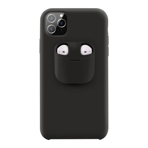 2-in-1 Airpods Iphone Case - Black