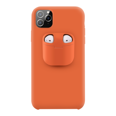2-in-1 Airpods Iphone Case - Orange