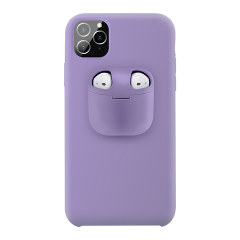 2-in-1 Airpods Iphone Case - Purple