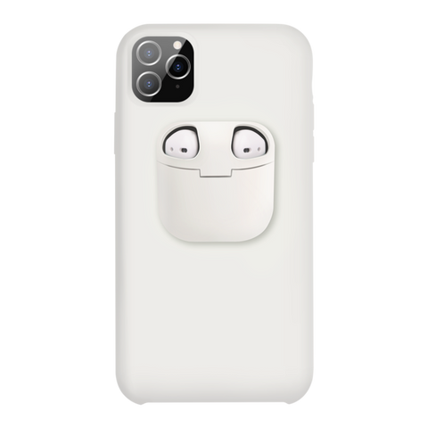 2-in-1 Airpods Iphone Case - White